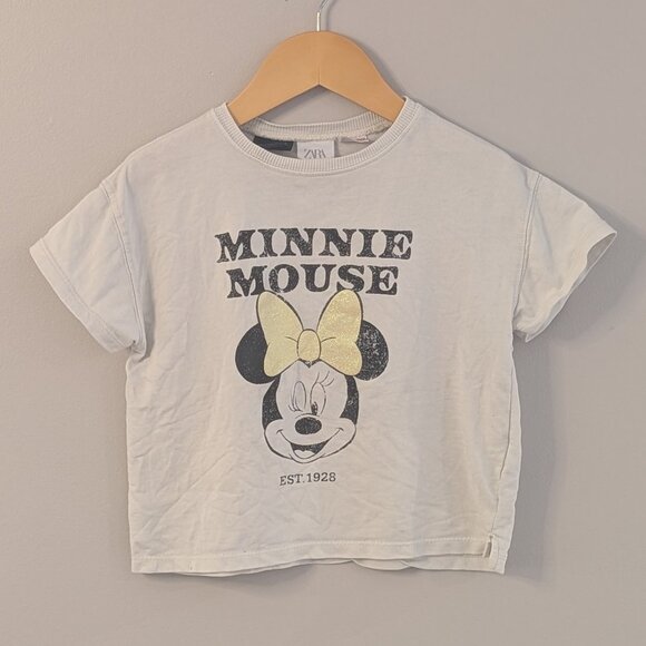 2/$10 ❤️ Zara x Disney Minnie Mouse T-Shirt | 3-4Y - Picture 1 of 9